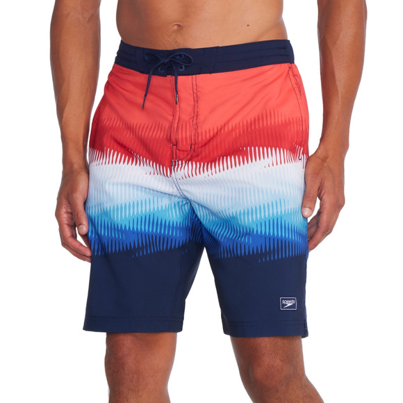 Speedo Men Printed Bondi Basin 9" Boardshorts Peacoat Size M - Picture 1 of 2